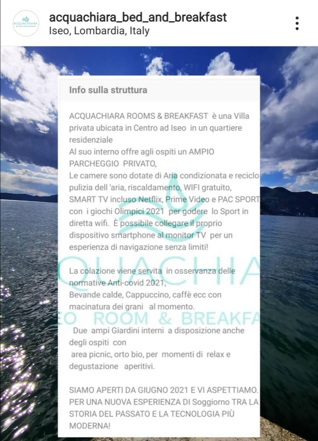 Acquachiara Iseo Deluxe Bed & Breakfast Iseo Center With Garden And Parking Inside Foresteria 客房 照片